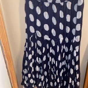 Navy blue flair skirt